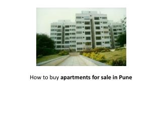 How to buy apartments for sale in Pune