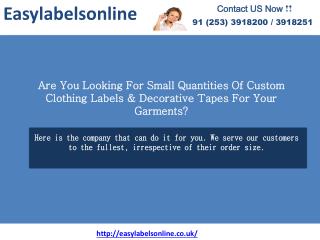 Garment Label Manufacturer- Easylabelonline