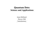 James McDaniel Physics 3500 Nanochemistry