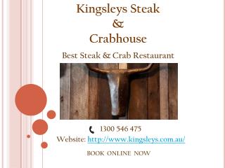 Kingsleys – Best Restaurant in Australia