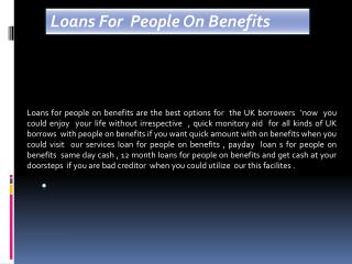 Long Term Loans For People On Benefits – Lenders Loans