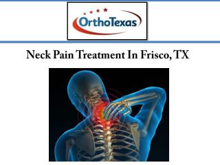 Neck Pain Treatment In Frisco, TX
