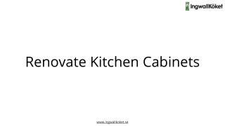 Renovate Kitchen Cabinets