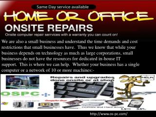 Onsite Professional Computer Repair Service