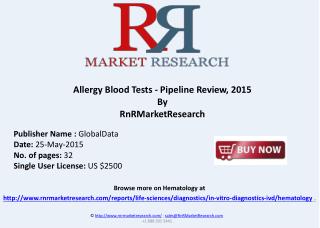 Allergy Blood Tests Device Pipeline Review 2015