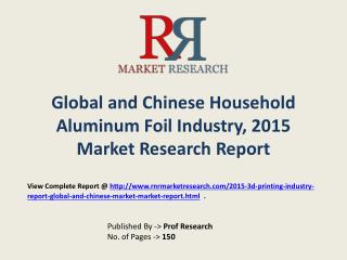 Household Aluminum Foil Market in China Forecasts for 2015-2