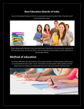 Best Education Boards of India