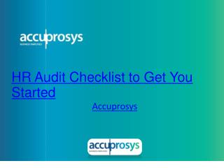 HR Audit Checklists to Get you Strted