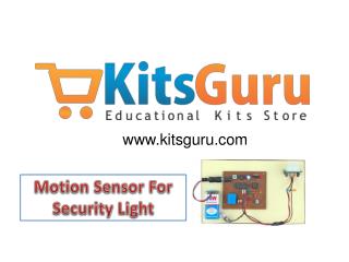 Motion Sensor For Security Light Projects