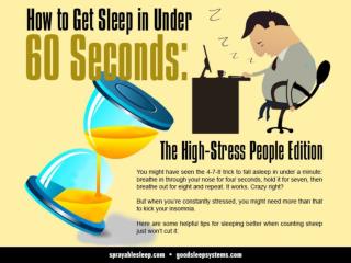How to Get Sleep in Under 60 Seconds: The High-Stress People