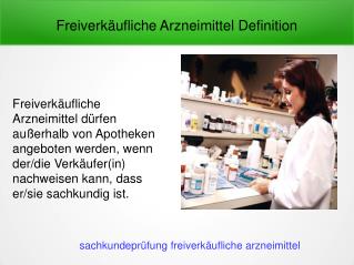 Freiverkäufliche Arzneimittel Schein