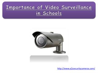 Importance of Video Surveillance in Schools