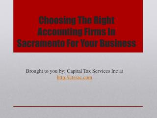 Choosing The Right Accounting Firms In Sacramento