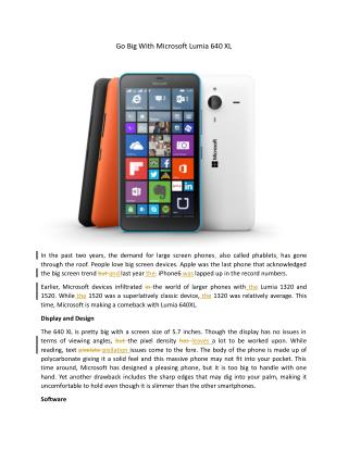 Go Big With Microsoft Lumia 640 XL
