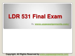 LDR 531 Final Exam Answers UOP Course