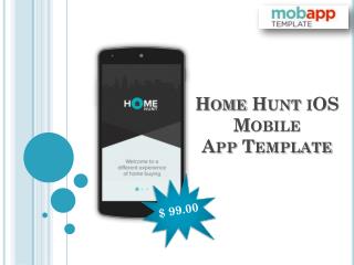 Home Hunt iOS Mobile App Template for Real Estate App at $99
