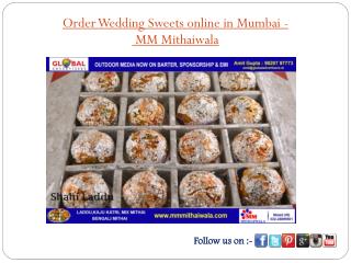 Order Wedding Sweets online in Mumbai- MM Mithaiwala