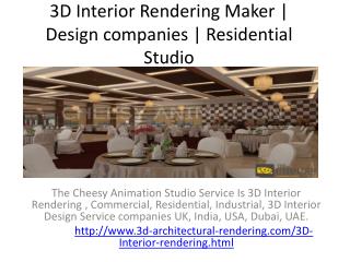 3D Interior Rendering | Residential Villa Design Studio