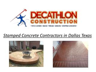 Stamped Concrete Contractors in Dallas Texas