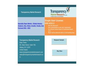 Specialty Paper Market Forecast up to 2023