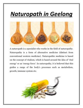 Naturopath in Geelong