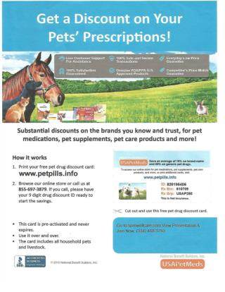 Get a Discount on Your Pet's Prescriptions!