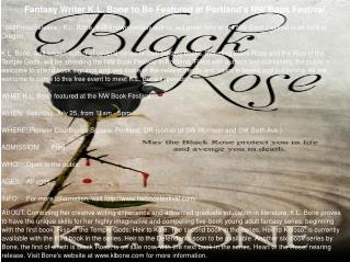 Fantasy Writer K.L. Bone to Be Featured at Portland's NW