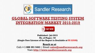 Software Testing System Integration Industry Worldwide Grows