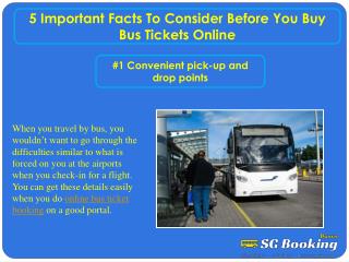 5 important Facts to Consider Before you Buy Bus Tickets Onl