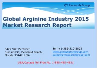 Global Arginine Industry 2015 Market Research Report