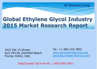Global Ethylene Glycol Industry 2015 Market Research Report