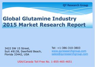 Global Glutamine Industry 2015 Market Research Report
