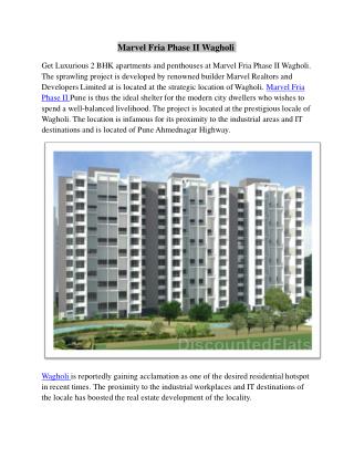 Marvel Fria Phase 2 Wagholi Pune by Marvel Realtors