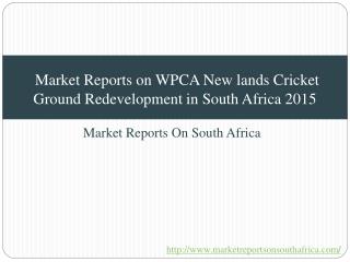 Construction Project Profile: Market Reports on WPCA New lan