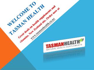 Tasman Health Supplements -TasmanHealth.co.nz