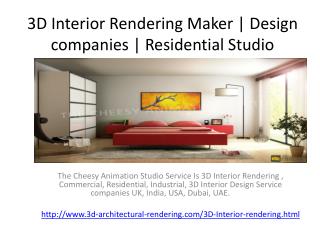 3D Interior Rendering | Residential Villa Design Studio