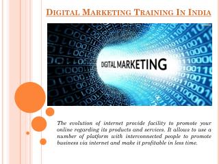 Digital Marketing Training In India