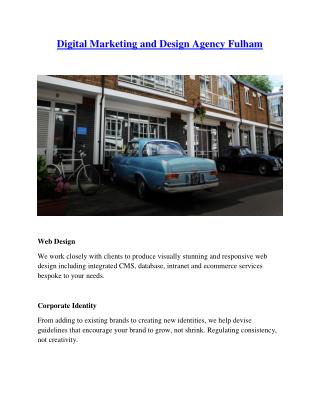 Digital Marketing and Design Agency Fulham