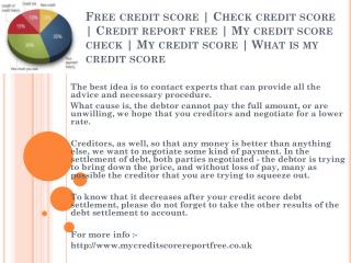 Check credit score | http://www.mycreditscorereportfree.co.uk | Free