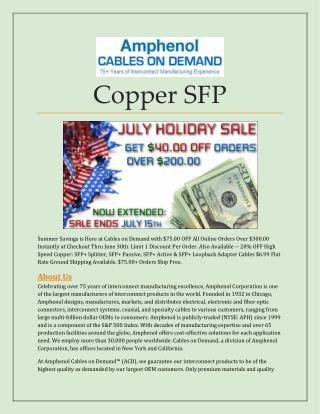 Copper SFP