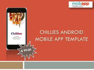 Chillies Android App Template Fit For Your Restaurant Mobile Apps – Only At $99