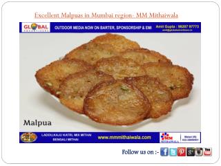 Excellent Malpuas in Mumbai region - MM Mithaiwala