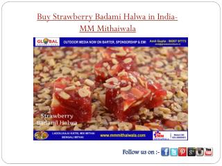Buy Strawberry Badami Halwa in India - MM Mithaiwala