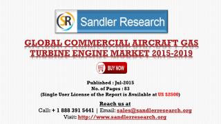 World Commercial Aircraft Gas Turbine Engine Market Research Report 2015 – 2019