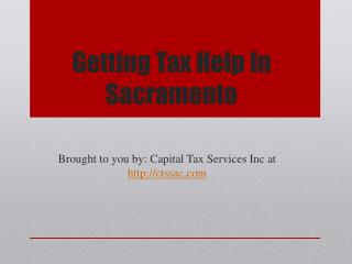 Getting Tax Help In Sacramento