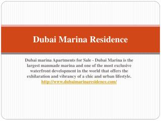 Dubai Marina Apartments for Sale - Dubai Marina Properties