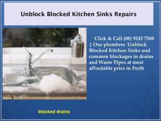 Blocked Kitchen Sink Repair