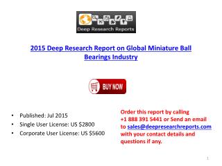 Global Miniature Ball Bearing Market Research Report 2015