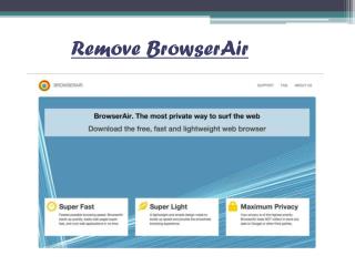 Solution to uninstall BrowserAir