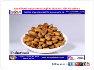 List of North Indian Sweet Shops in Mumbai - MM Mithaiwala